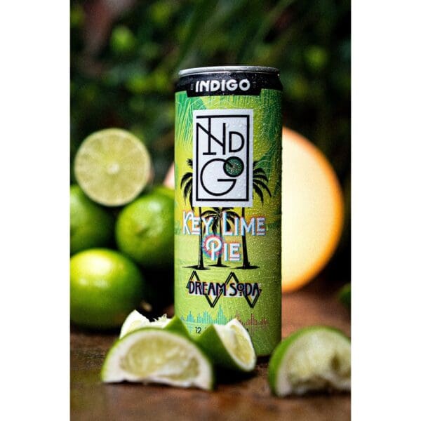 Indigo Vanilla Cream Dream Soda, 60mg Delta-9 THC, 12 fl oz can Indigo Vanilla Dreams Delta 9 infused drink, 12oz can with 60mg D9 THC, vanilla cream soda flavor