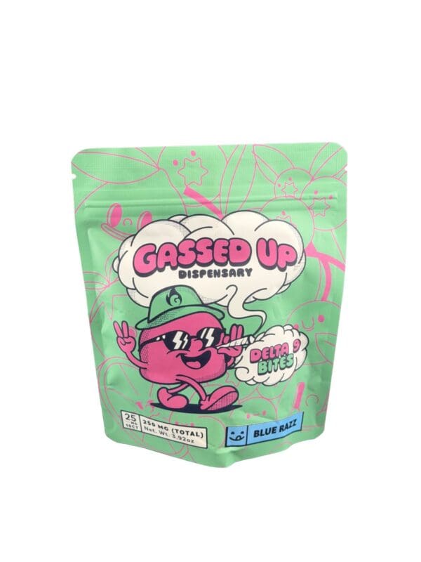 Gassed Up - Gummies - Blue Razz - D9 25mg - 10ct Gassed Up - Gummies - Blue Razz - D9 25mg - 10ct