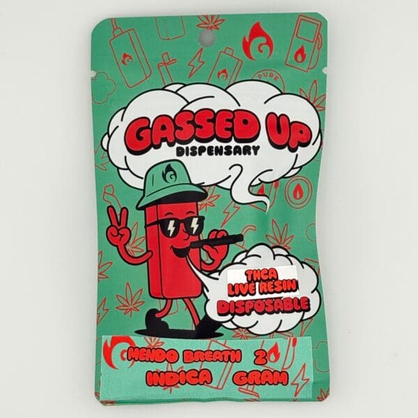 Gassed Up - Live Resin Disposable - Mendo Breath - 2g Gassed Up - Live Resin Disposable - Mendo Breath - 2g