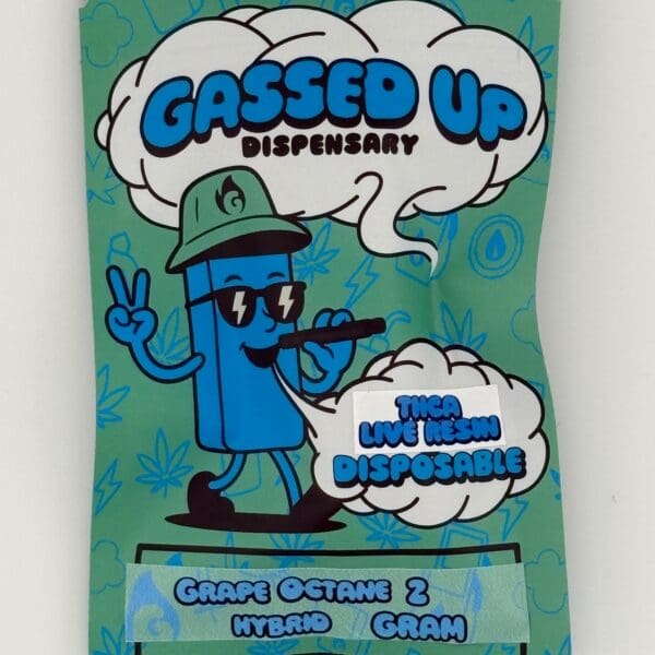 Gassed Up - Live Resin Disposable - Grape Octane - 2g Gassed Up - Live Resin Disposable - Grape Octane - 2g