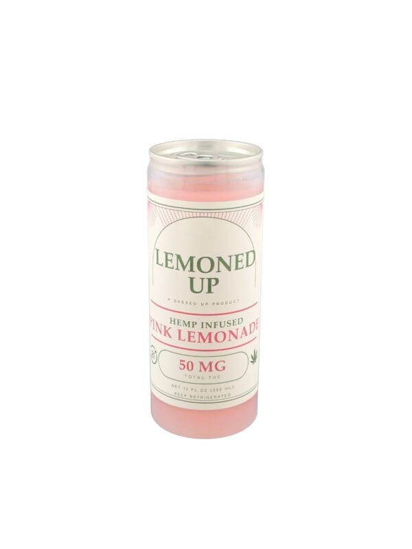 Lemoned up - Drink - Pink Lemonade - D9 50mg Lemoned up Pink Lemonade 12oz Delta 9 infused drink, 50mg, made in-house by Gassed Up