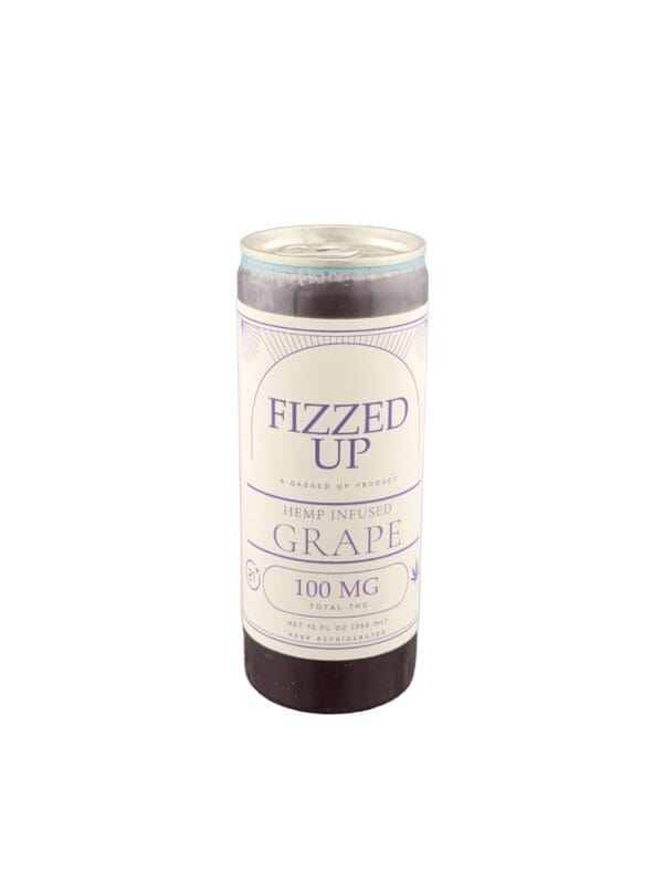 Fizzed Up Grape infused drink, 12oz, Delta 9 100mg, made in-house by Gassed Up