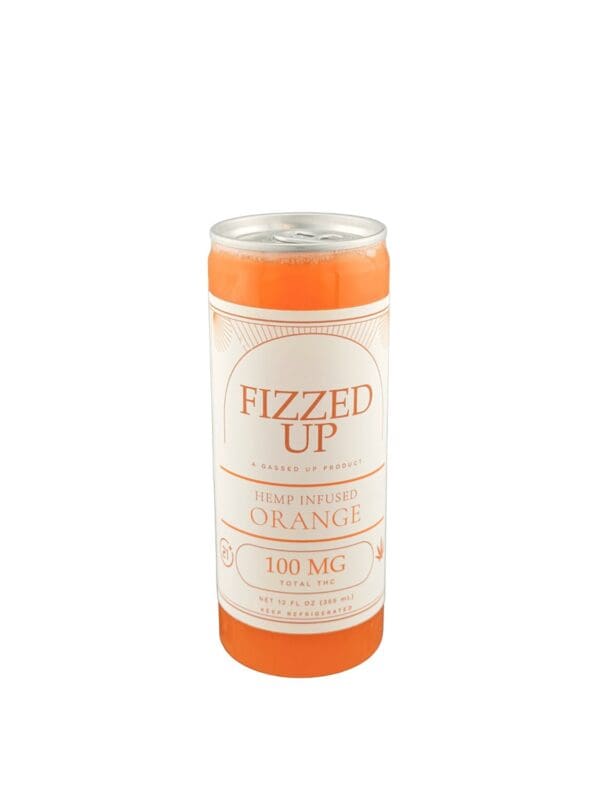 Fizzed Up Orange Delta 9 infused drink, 12oz, 100mg D9 THC