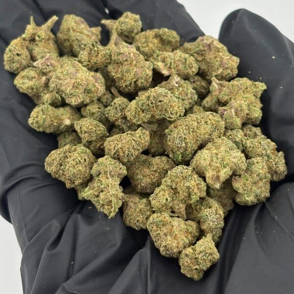 Gassed Up Exotic Smalls White Runtz indica THCA flower, sold by the gram
